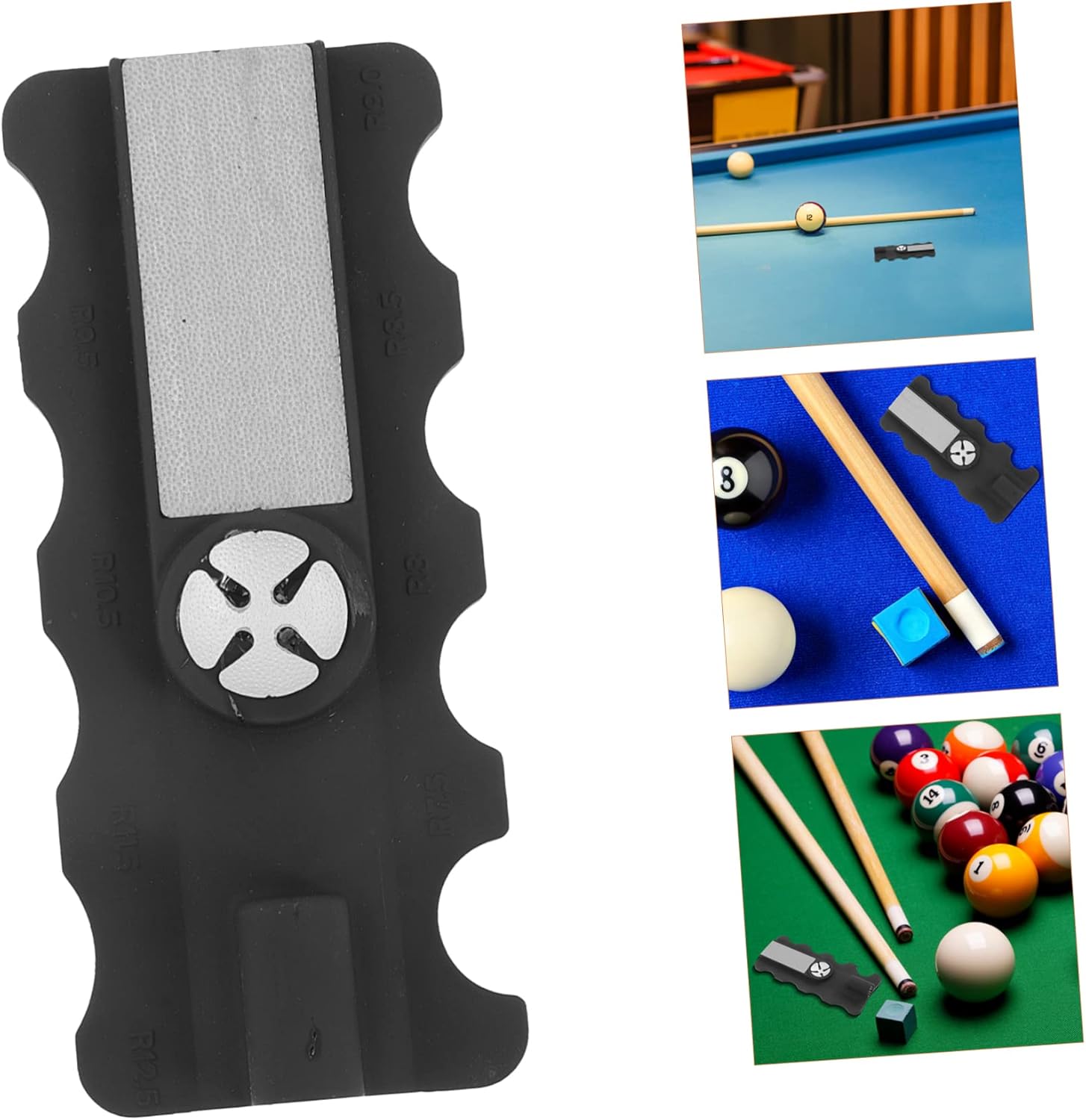 Kisangel 5pcs Billiard Cue Tip Shaper Tool Cue Tip Repair Kit Tie Burnisher Multifunctional Trimmer for Pool Snooker