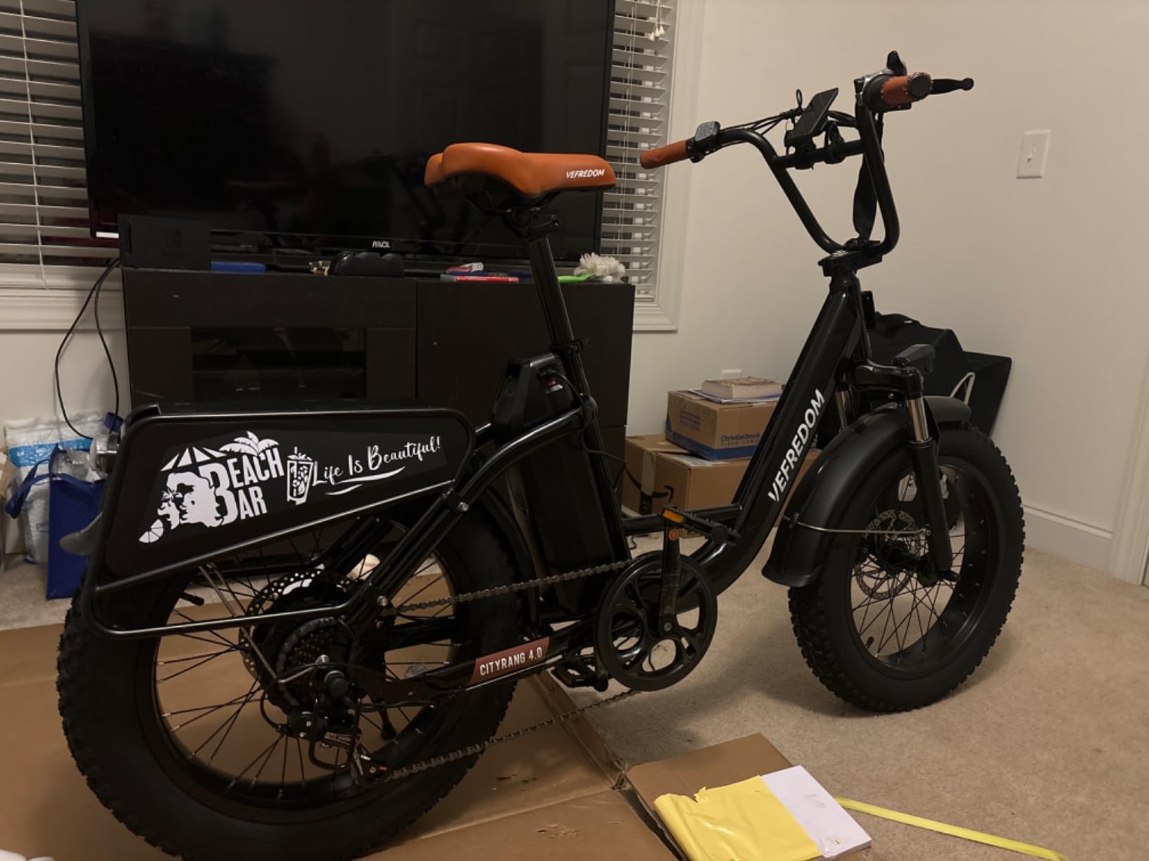 EUY Electric Bike for Adults with Peak 1500W Motor, 48V 20Ah Removable Battery Fast Ebike,Max 70Miles & 30MPH,20" x4.0 Fat Tire Commuting Electric Mountain Bike,7-Speed, Step-Thru Bicycle photo review