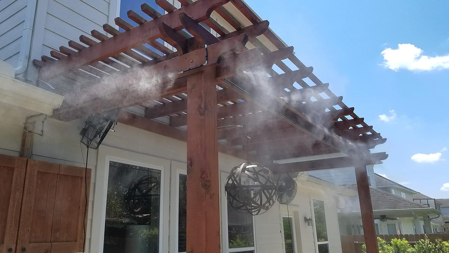 Black 18 Inch Misting Fan - Patio Outdoor Mist Fan For Residential, Restaurant and Commercial Use