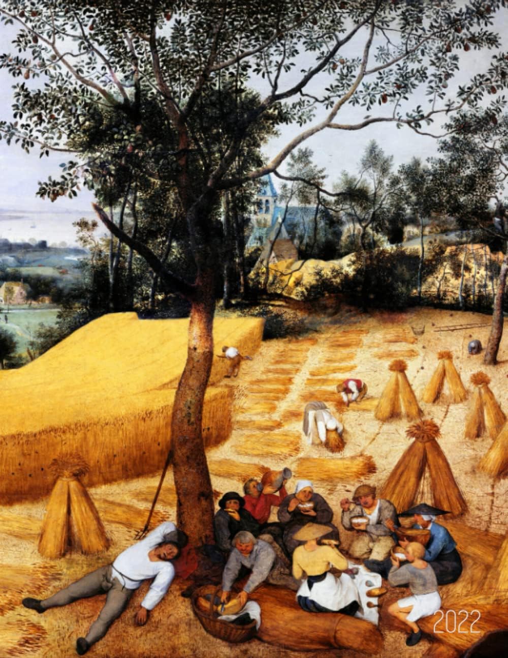 Pieter Bruegel il Vecchio Agenda 2022: Mietitura | Agenda di 12 Mesi con Calendario 2022 | Pieno Rinascimento Fiammingo e Olandese | Pianificatore Giornaliera