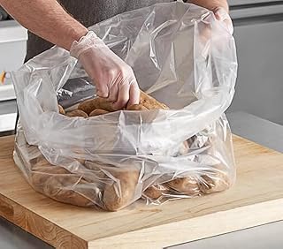 ROYALNA 50ct (12"x8"x30") Jumbo Bread Loaf Packing Bags, Reusable, Thick Clear Gusseted Grocery Bakery Bags (Jumbo 50ct 12x8x30)