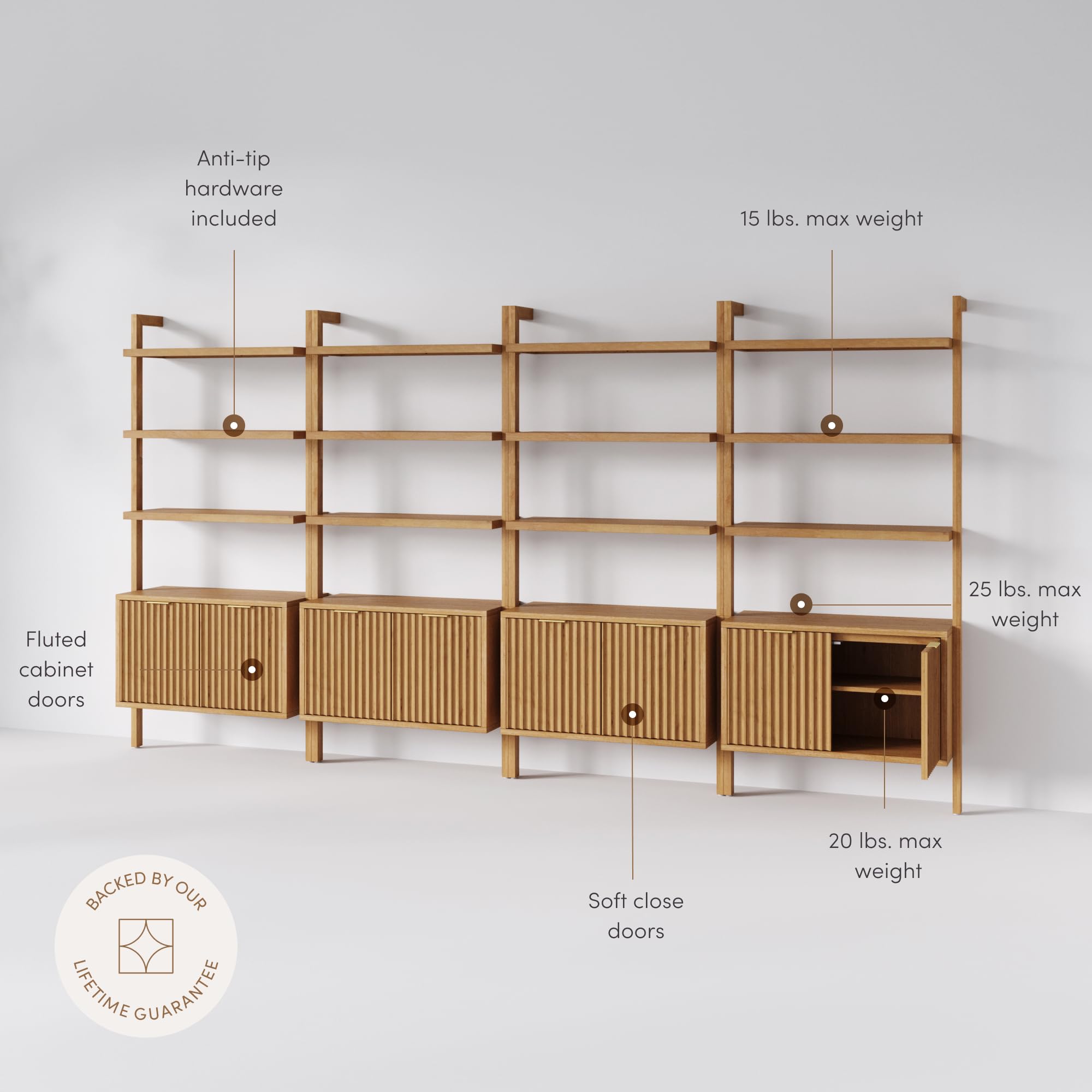 Amazon.com: Nathan James Jasper 3-Shelf Solid Wall Mounted