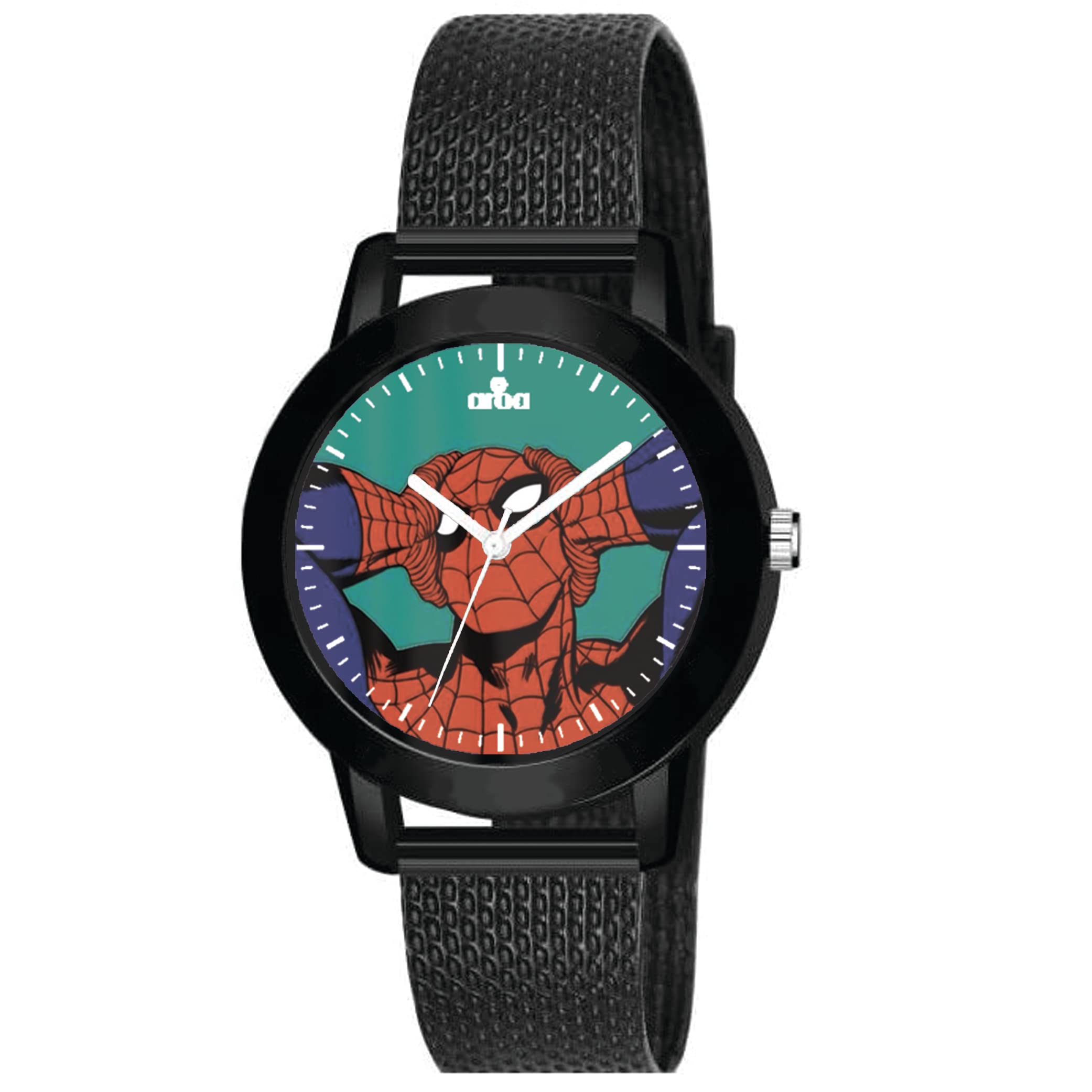 AROA Watch New Watch for Classic Spiderman Comic Model : 417 Kids Black Metal Type Rubber Analog Watch Green Dial for Kids Stylish Watch for Boys (B0C3DFYXSQ) Amazon Price History, Amazon Price Tracker