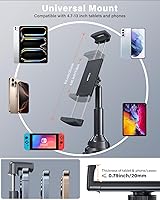 Vista 7 de APPS2Car Soporte para tablet para automóvil, soporte para tableta para camión, soporte de automóvil para iPad de altura ajustable con abrazadera