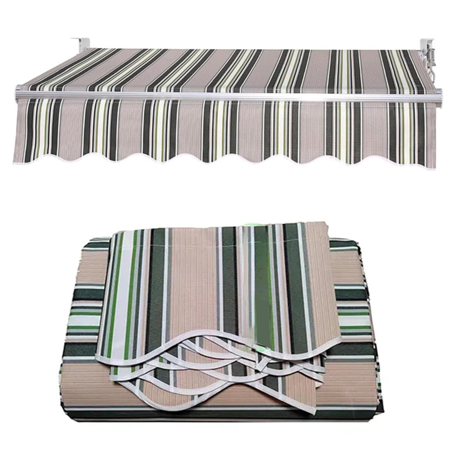 Tenda parasole retrattile per esterni, per giardino, terrazza e cortile, impermeabile, ricambio in tessuto per pergola (dimensioni: 3,2 x 2,4 m)
