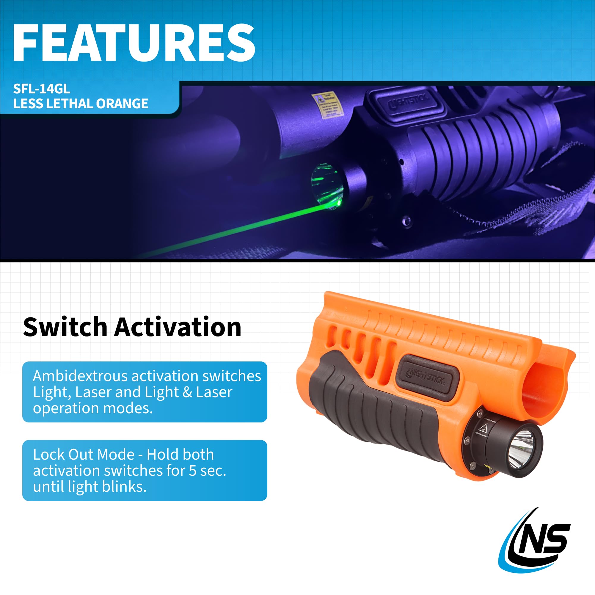 Amazon.com: Nightstick SFL-14GL Shotgun Forend Light Green Laser