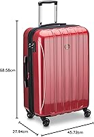 Vista 325 de Delsey Paris - Helium Aero - Maletas con laterales rígidos expandibles con ruedas giratorias, Rojo ladrillo