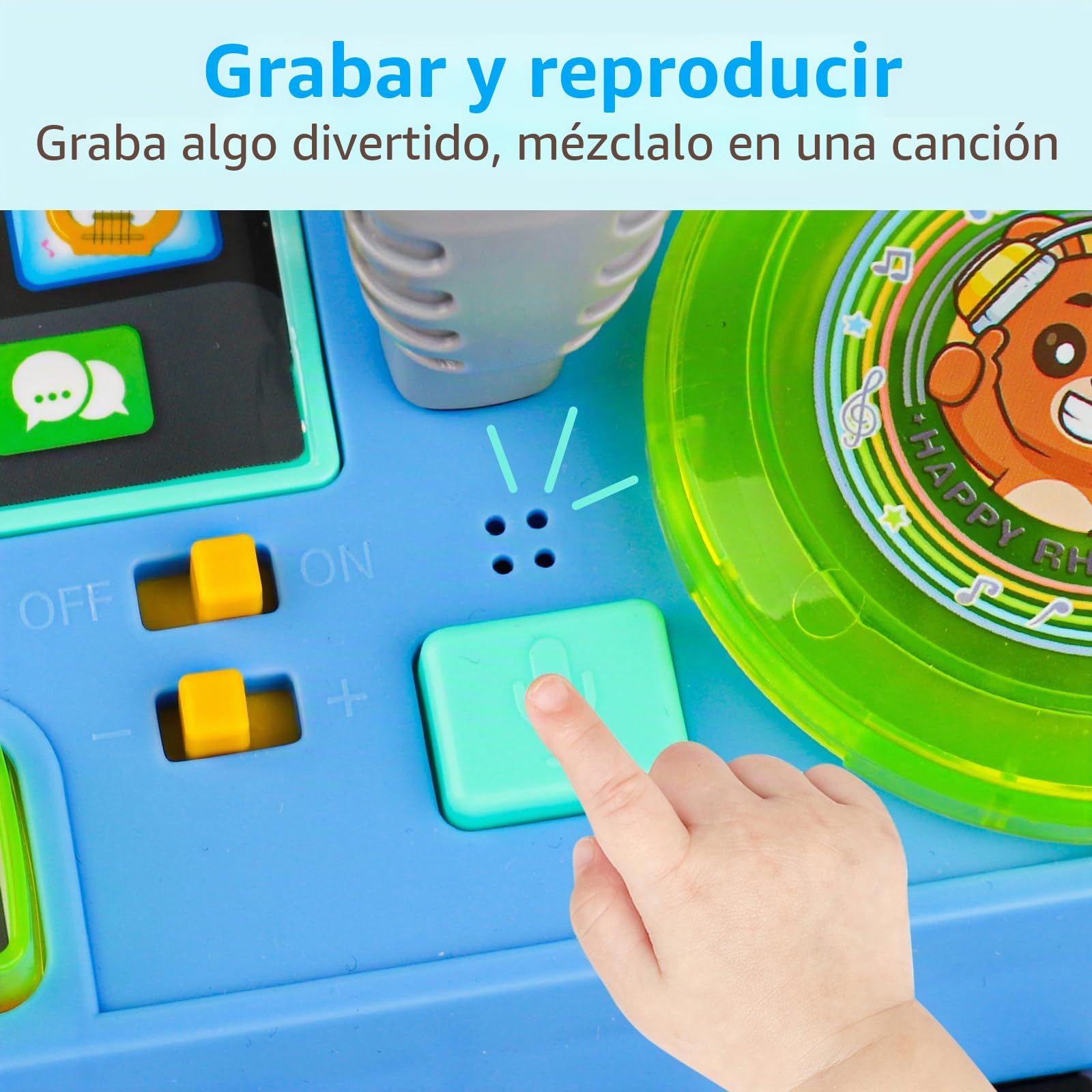 Lypsochaat Juguete para bebés a partir de 1, 2, 3 años, con música y luz, juguete musical para niños, DJ Pult con piano, juguete para bebés 0-6 0-12 12-18 meses, regalo para bebés 1 2 3 años niño niña