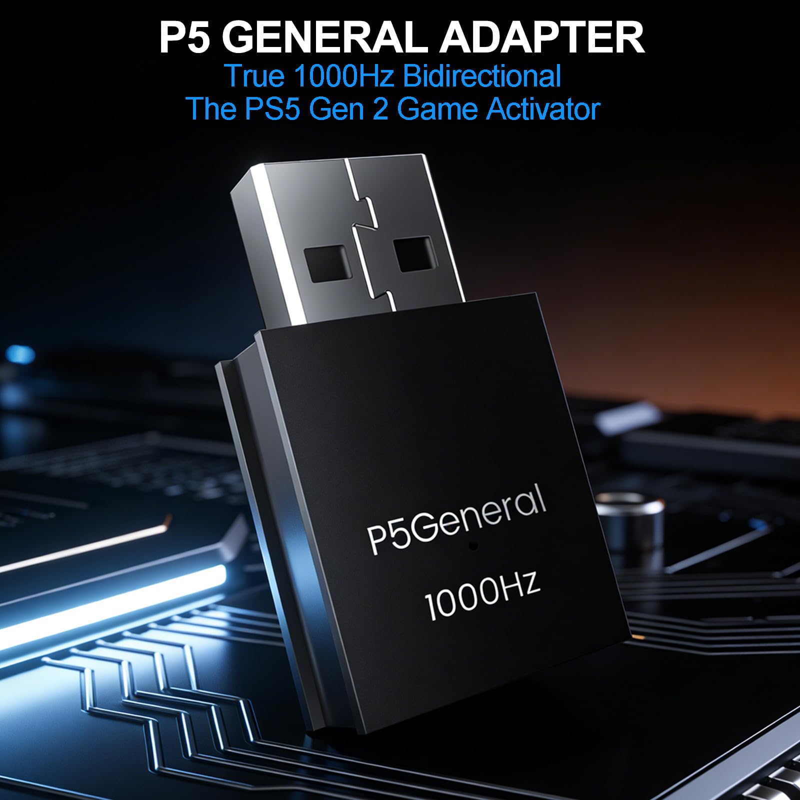Adattatore tastiera e mouse per PS5/PS5 Slim/PS5 Pro con adattatore generale P5, convertitore console a ritardo ultra basso 1000Hz per PlayStation 5 Supporta regolare la sensibilità del mouse