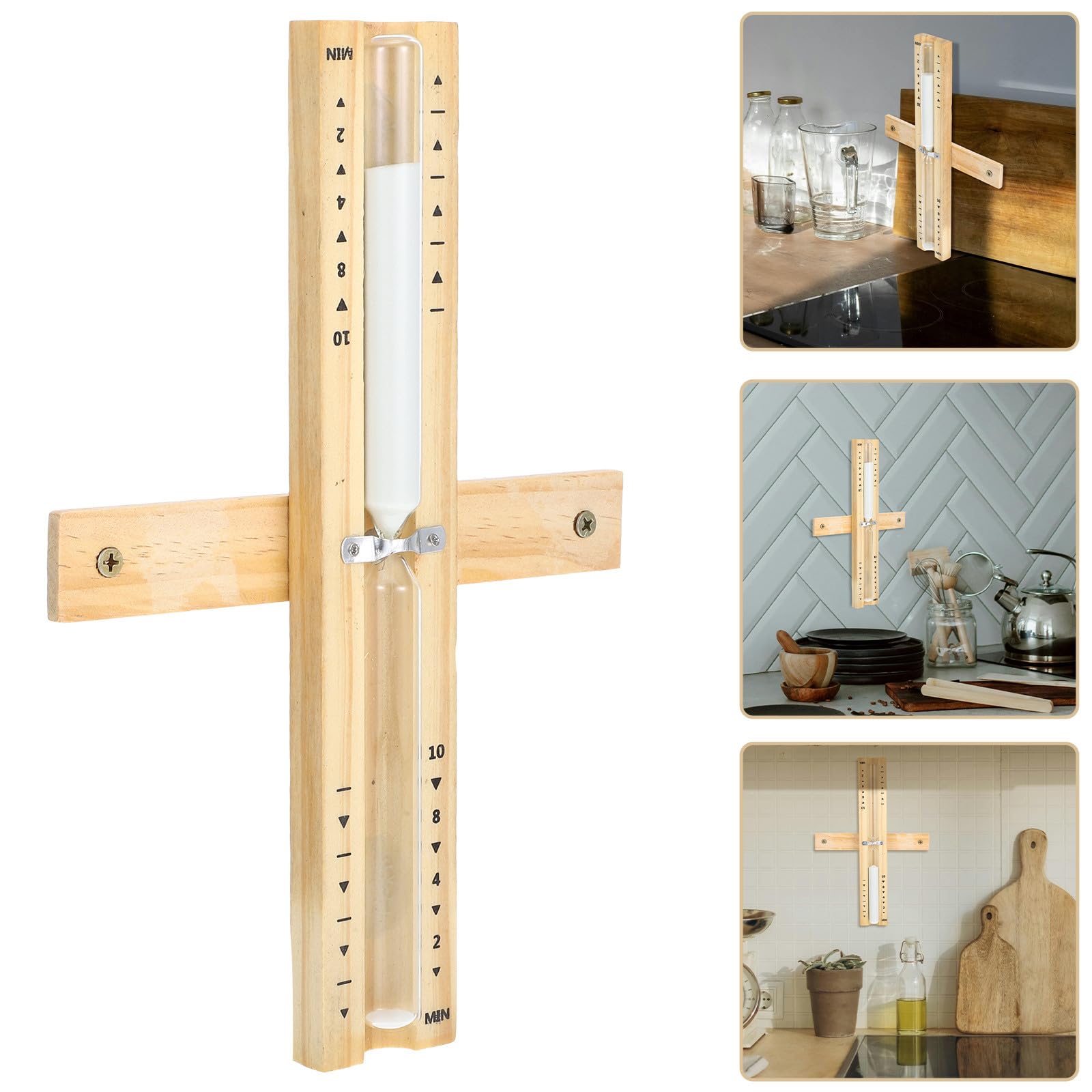 Sanduhr und Klassischem Design mit Glatter Oberfläche Glas 10 Minuten Sauna Raum Timer für Dekorative Wohn und Küchenanwendung