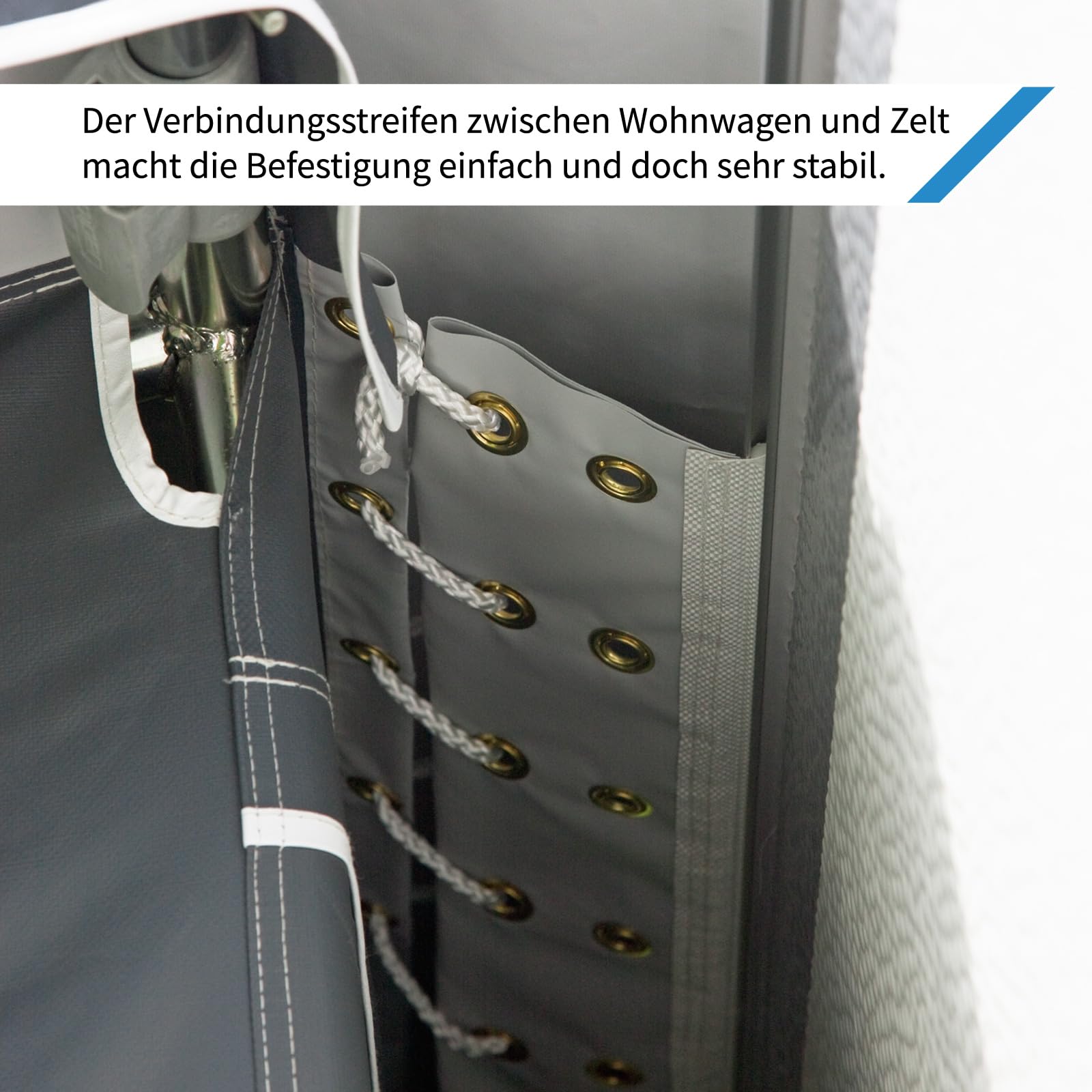 dwt Wohnwagen Vorzelt Favorit III mit 250 cm Tiefe, freistehendes Teilzelt für Winter- und Dauercamping inkl. Abspannmaterial und Packsack, Größe:440 x 250 cm (BxT)