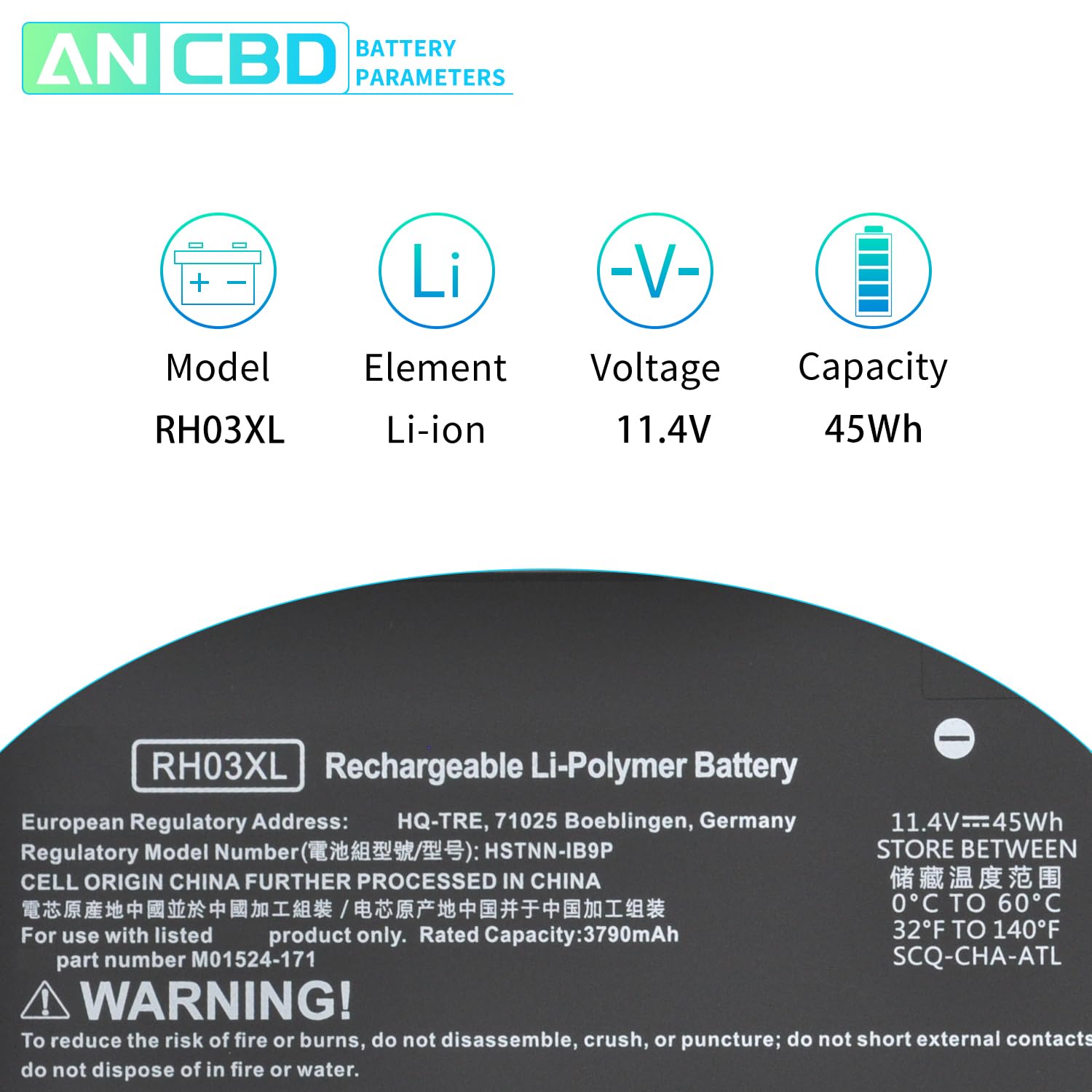 ASUNCELL 11.58V/51.3Wh RH03XL Laptop Battery for HP ProBook 445 G10 G11