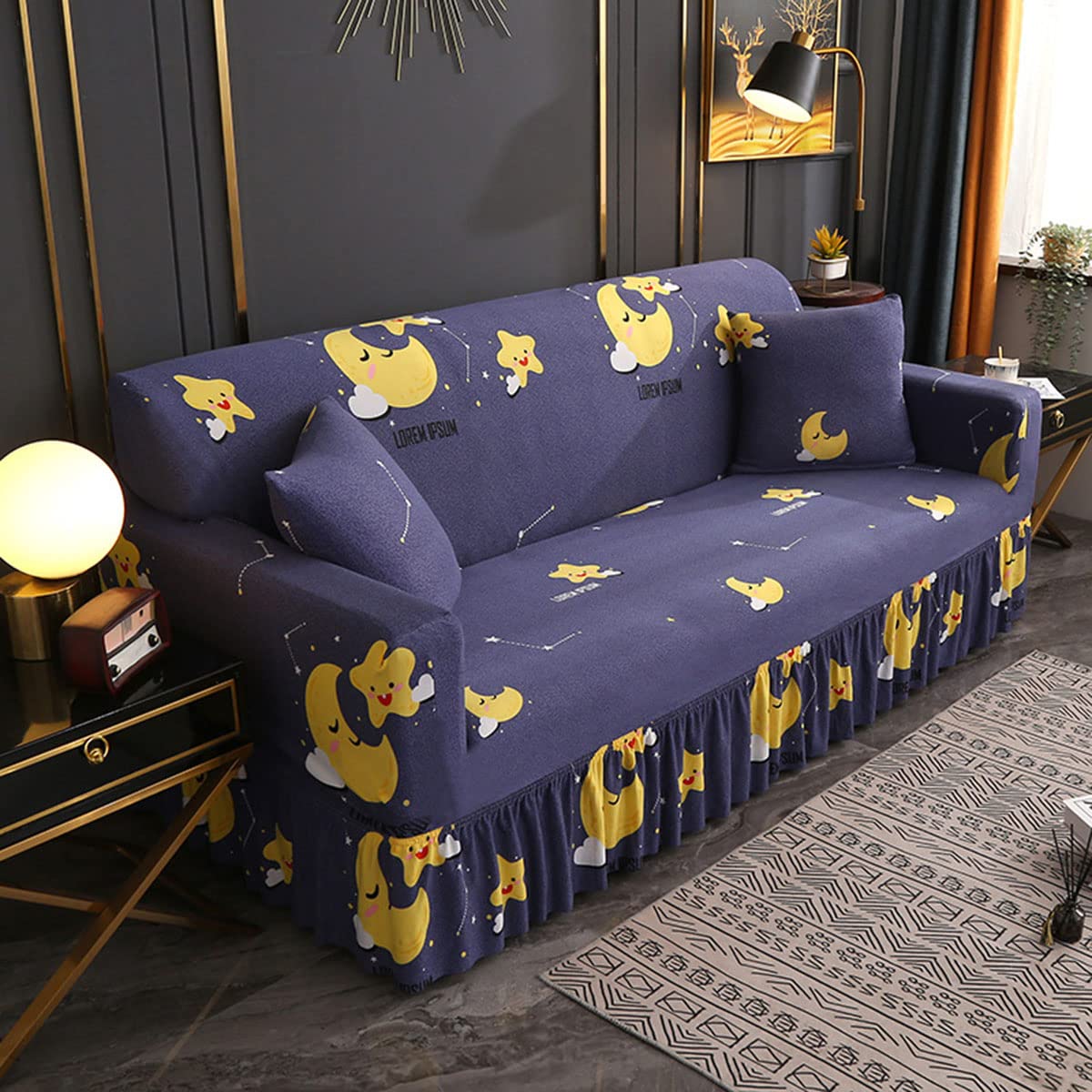 Housse de canapé extensible protège fauteuil lavable contre usure