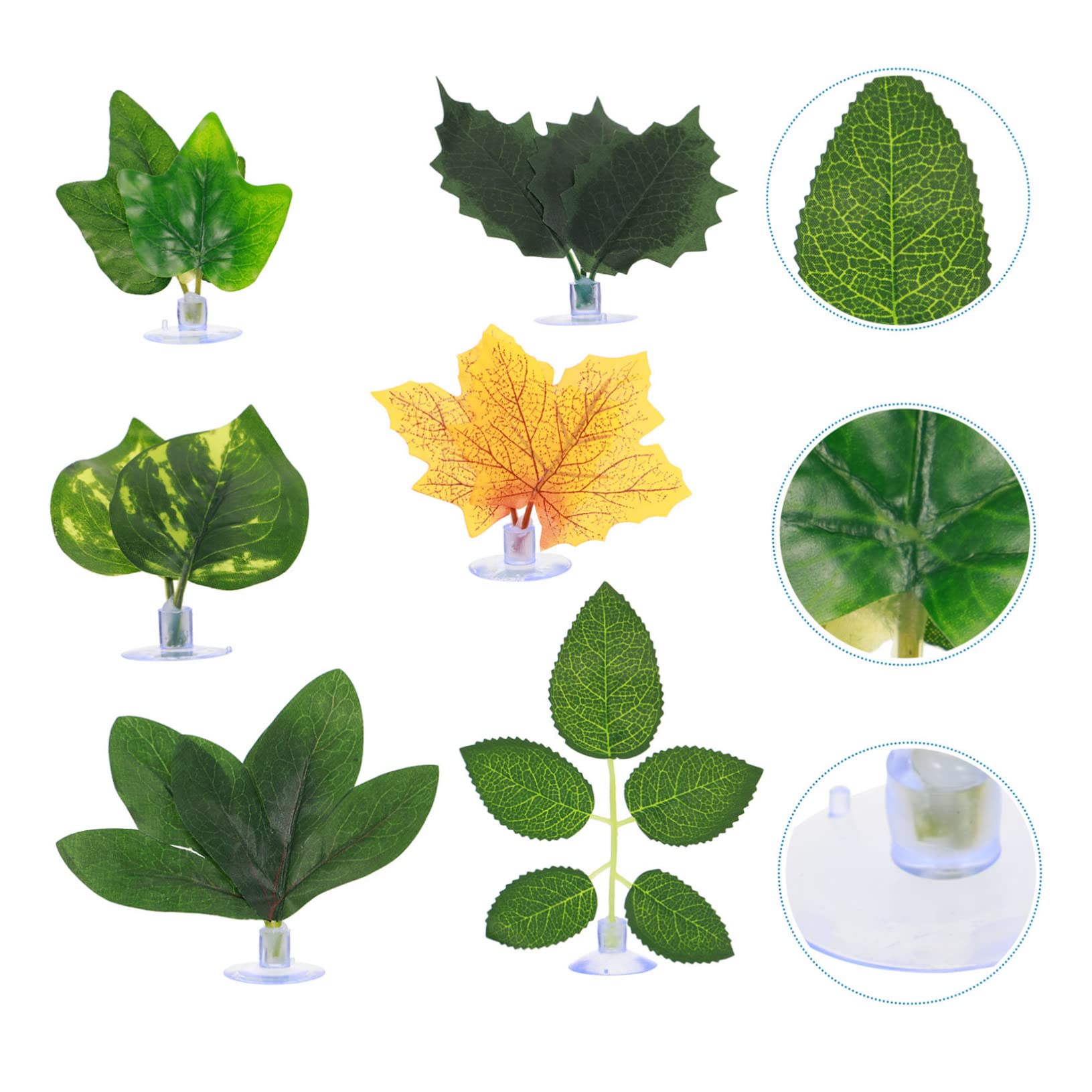 Happyyami 12piezas Artificiales para Simuladas Decoración Lifelike Succión para Sustrato De para Acuáticos y Habitaciones De Betta