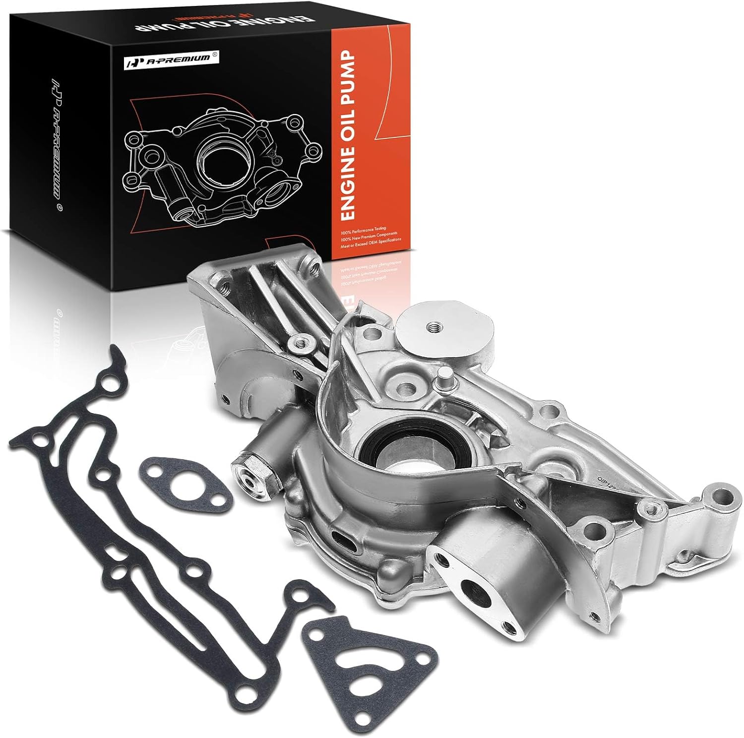 A-Premium Standard Volume Oil Pump with Gasket Compatible with Dodge Ram 50 1990-1991, Raider 1989 & Mitsubishi Mighty Max 1990-1994, Montero 1989-1994, 3.0L