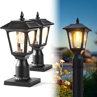 PASAMIC Solar Post Light 2 Pack