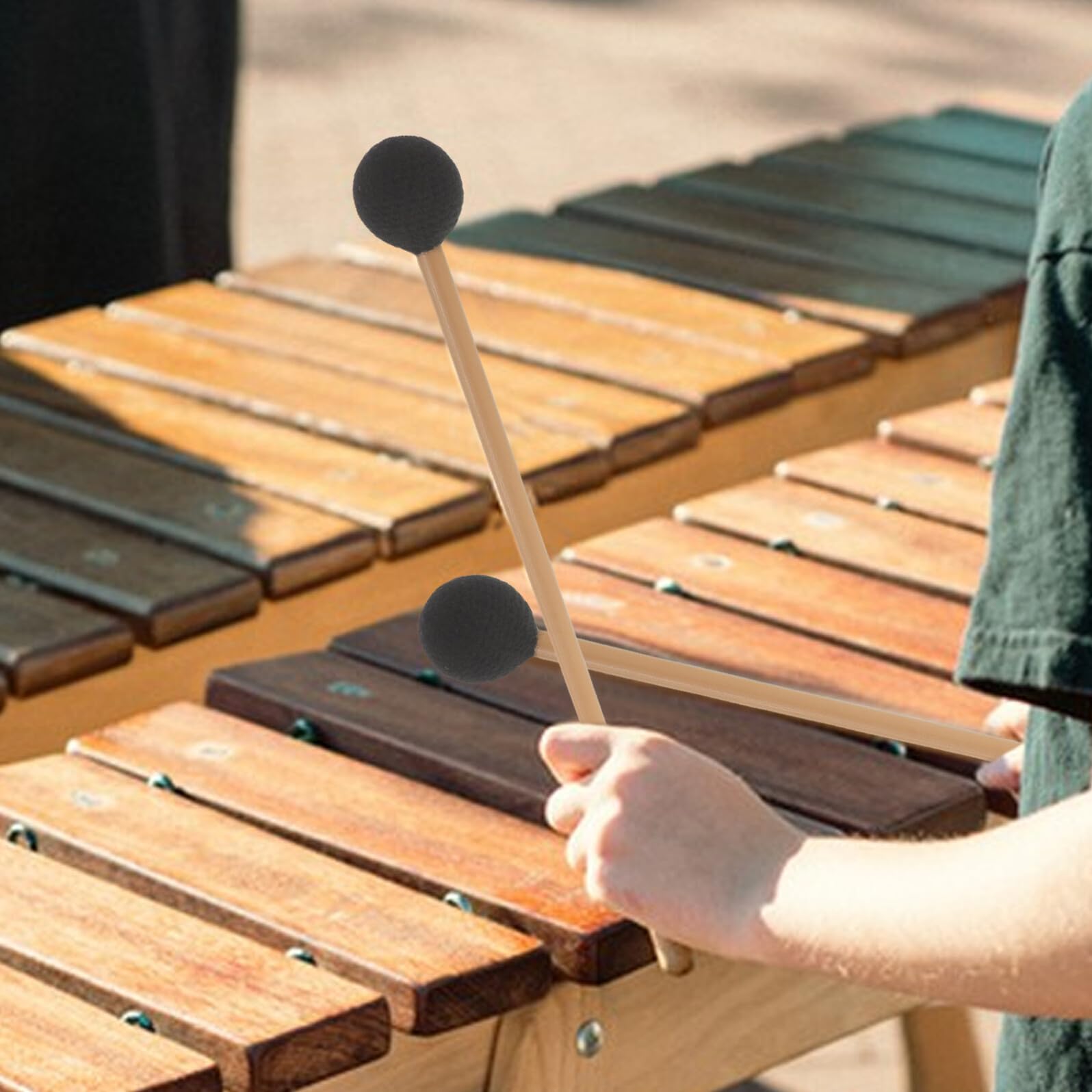 Weiche Glockenspielschlägel mit Kunststoffgriff Leichter Schlagstockhammer für Ethereal Drum und Xylophon Geeignet für Bildungszwecke und Proben