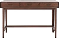 SAFAVIEH Hawthorn Brown 3-Drawer Mid-Century Office Desk - Stylish Home Computer Table with Storage