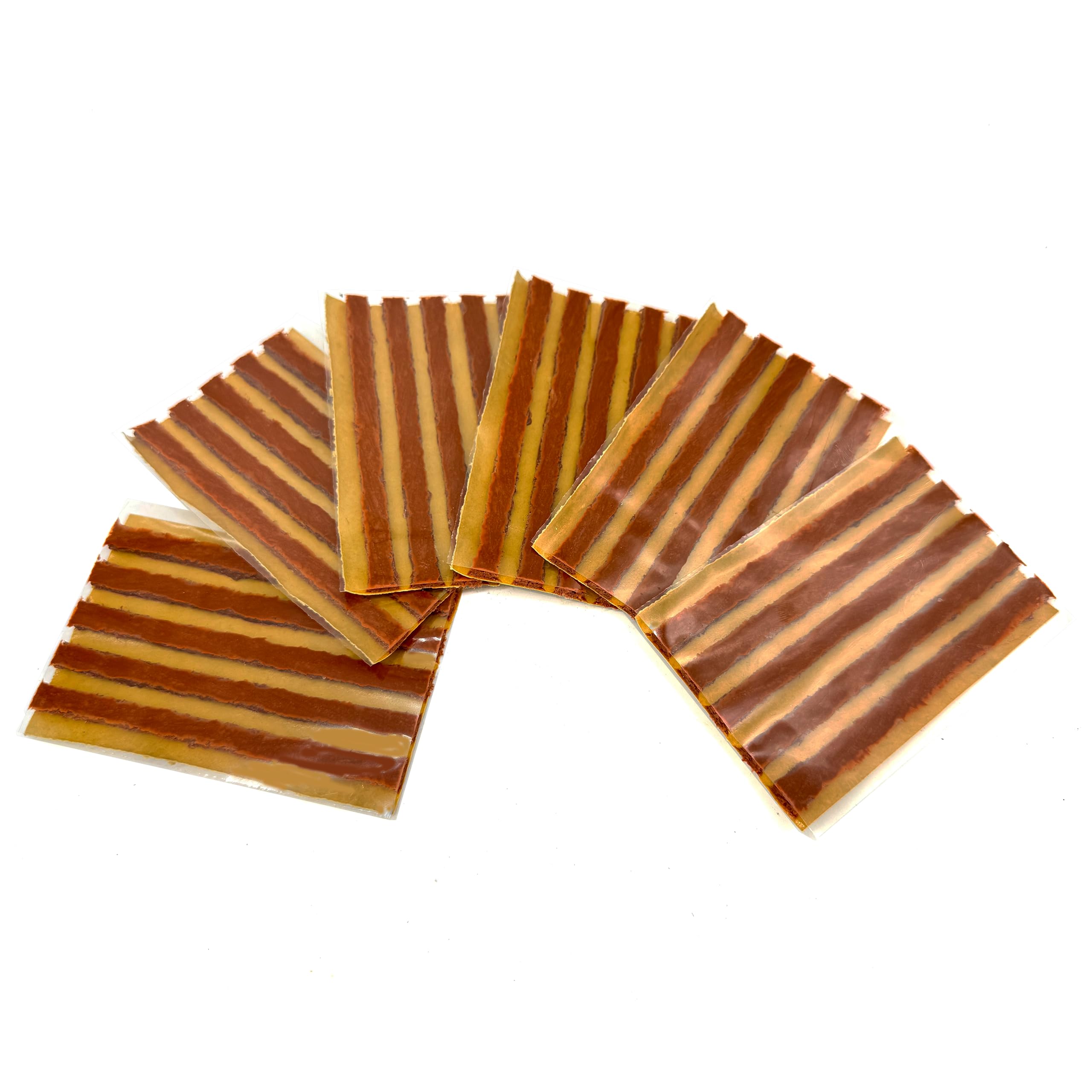 ZERINT TS-160C30 Tyre Repair Strings Rubber Strips Plug Compatible with All Tubeless Car Motorbike Truck Tractor Trailer RV ATV (6 x 100 mm brown 30pcs)