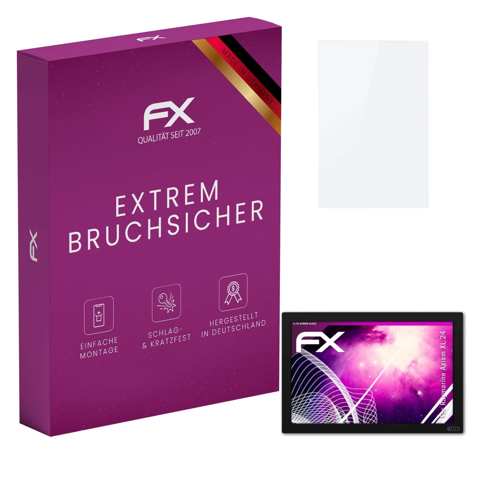 atFoliX Plastic Glass Protective Film compatible with Raymarine Axiom XL 24 Glass Protector, 9H Hybrid-Glass FX Screen Protector