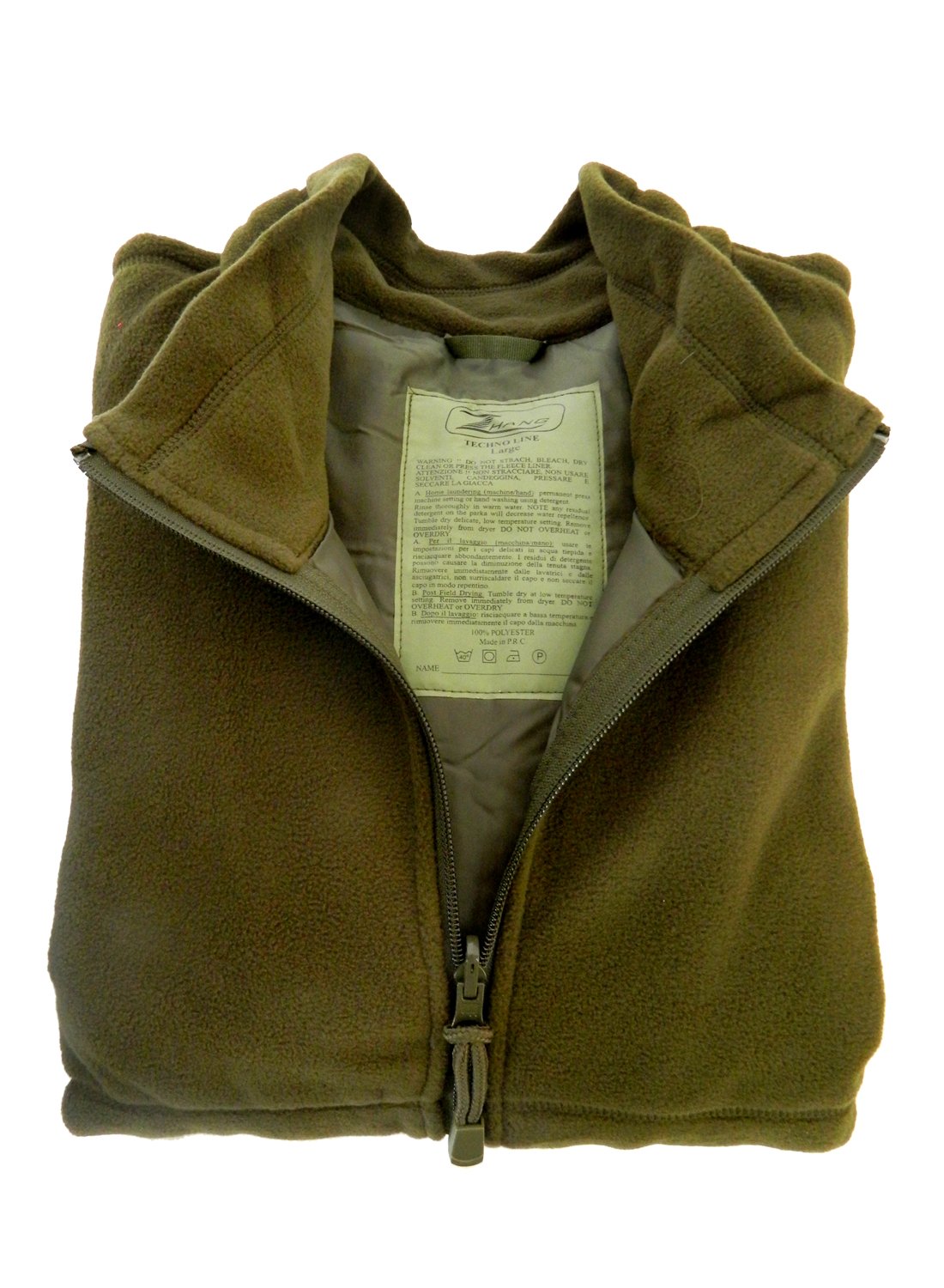 ALGI Parka Militare Vegetato Nylon con Interna Staccabile in Pile
