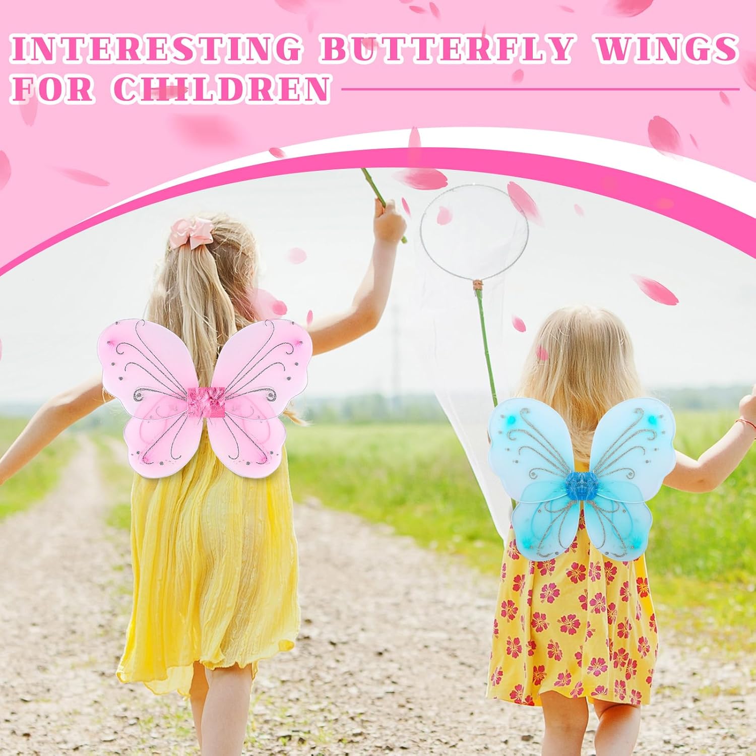 10ピース 妖精の翼 蝶の羽 結婚式の装飾 コスチューム 誕生日 ハロウィン パーティー 記念品 子供用 (カラフル)