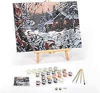 Vista 24 de Ledgebay Kit de pintura por números para adultos, lienzo enmarcado para principiantes a avanzados, kit de pintura por números, incluye juego