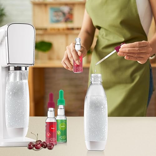 Miniatura 22 de Pipetas con cuentagotas de vidrio compatibles con SodaStream Bubly Bubbly Drops sabores para accesorios Soda Stream (blanco, 3 unidades)