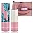 LZYLLS Matte Nude Lipstick,Paper Tube Lipsticks for Women,Bold & Intense Colors,Non-Stick Cup Not Fade Silky Smooth Velvet Lipgloss Set Lip Stick Matte Lipstick Lip Makeup Gifts(Pink)