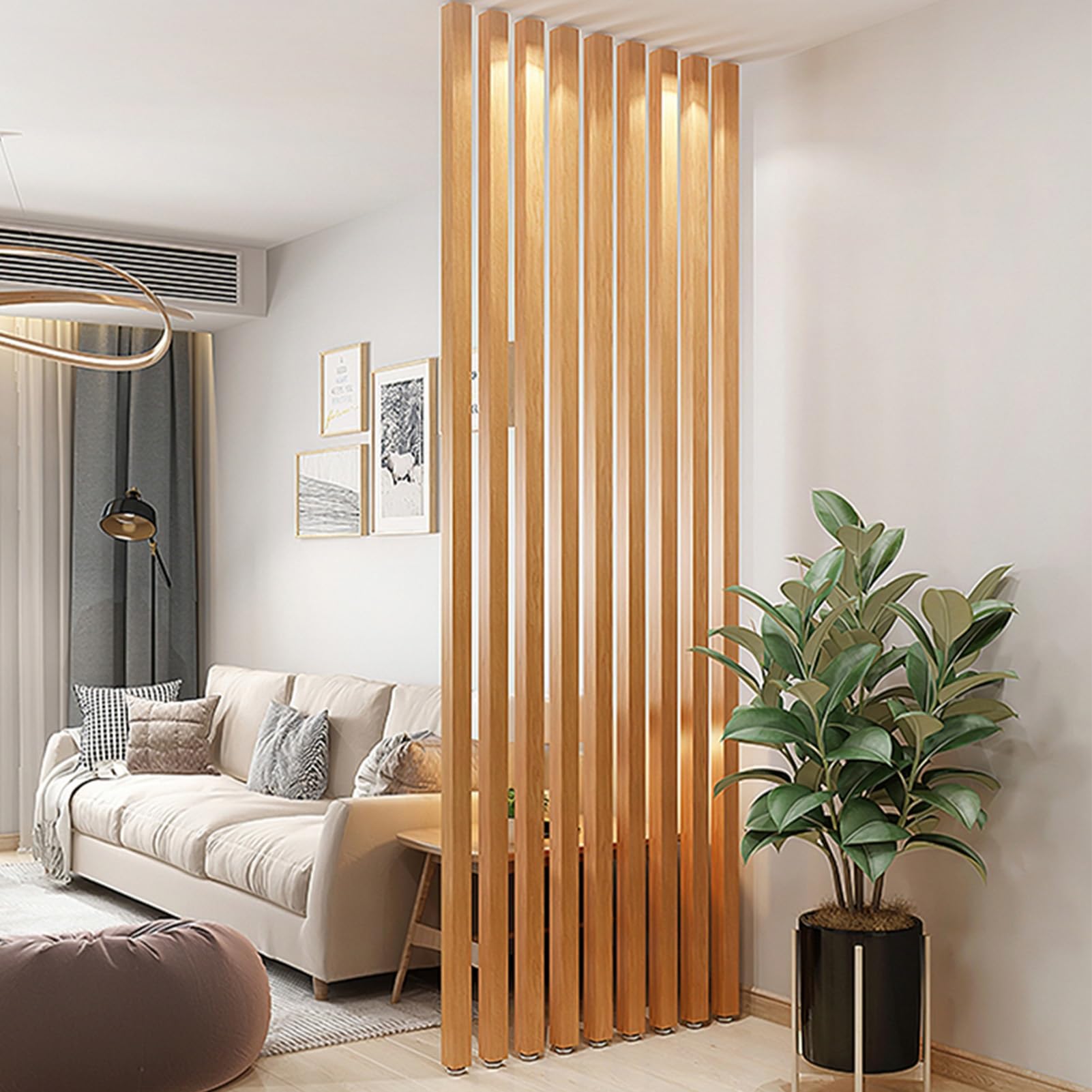 Brise-vue rond en fer de 120 cm avec base et dessus réglable sans perçage