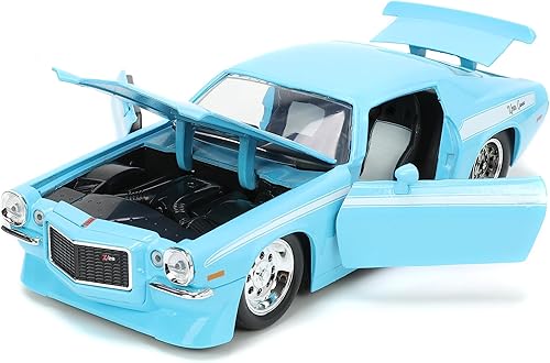 Miniatura 6 de Jada Toys Big Time Muscle 124 1971 Chevy Camaro - Auto fundido a presión (azul claro)