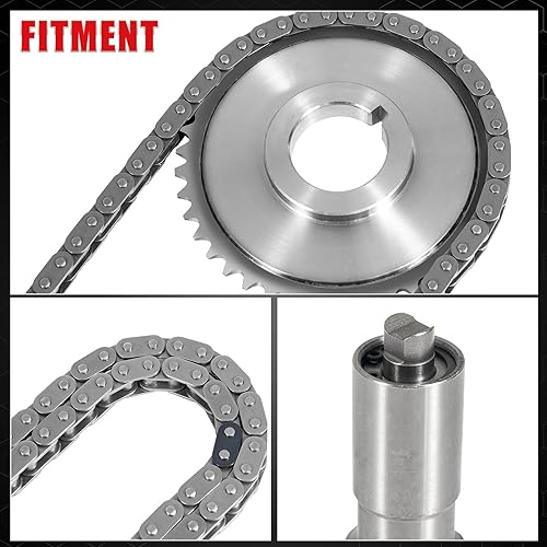 Miniatura 7 de 94201S Kit de cadena de distribución con carril guía tensor, piñón de piñón de manivela compatible con Chevy Malibu 2008-2013 Equinox Buick L4 2.0L