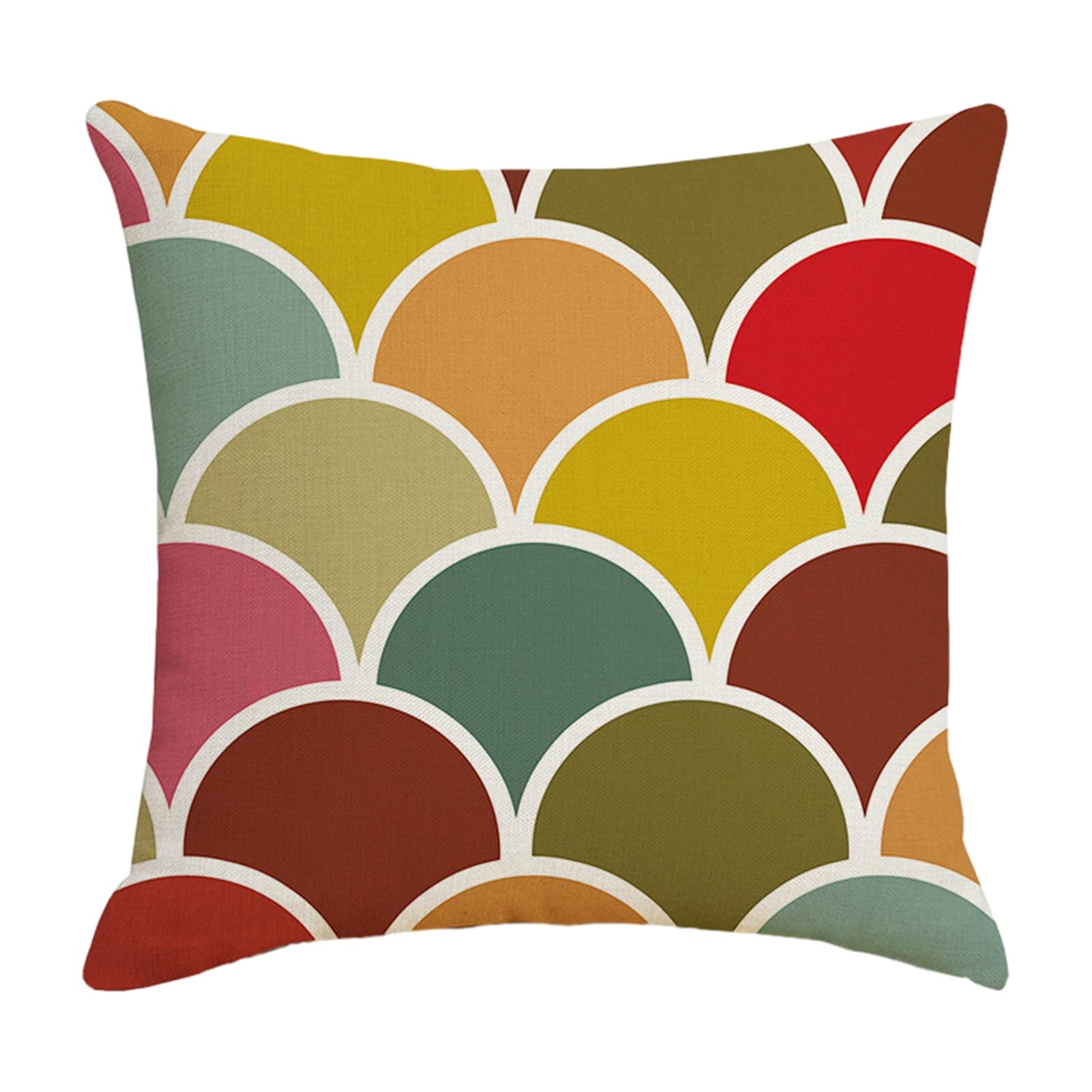 anwhriet Geometric Print Pillowcase 45x45cm, Breathable Polyester Cushion Cover for Sofa Bed, Moisture-Absorbing Decorative Pillow Case, All-Season Soft Home Decor Cushion Covers 45x45cm C