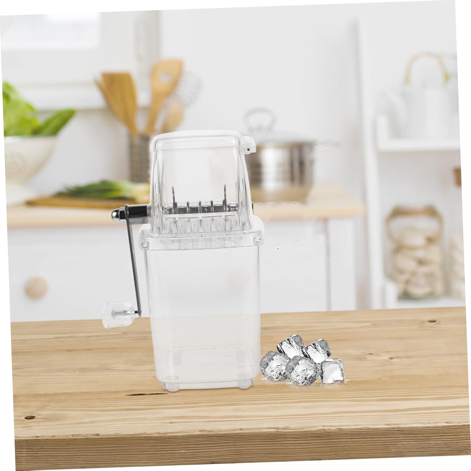 Unomor 2pcs Manual Ice Crushing Machine Hand Operated Ice Shaver for Home Use Design for Drinks and Special Occasions