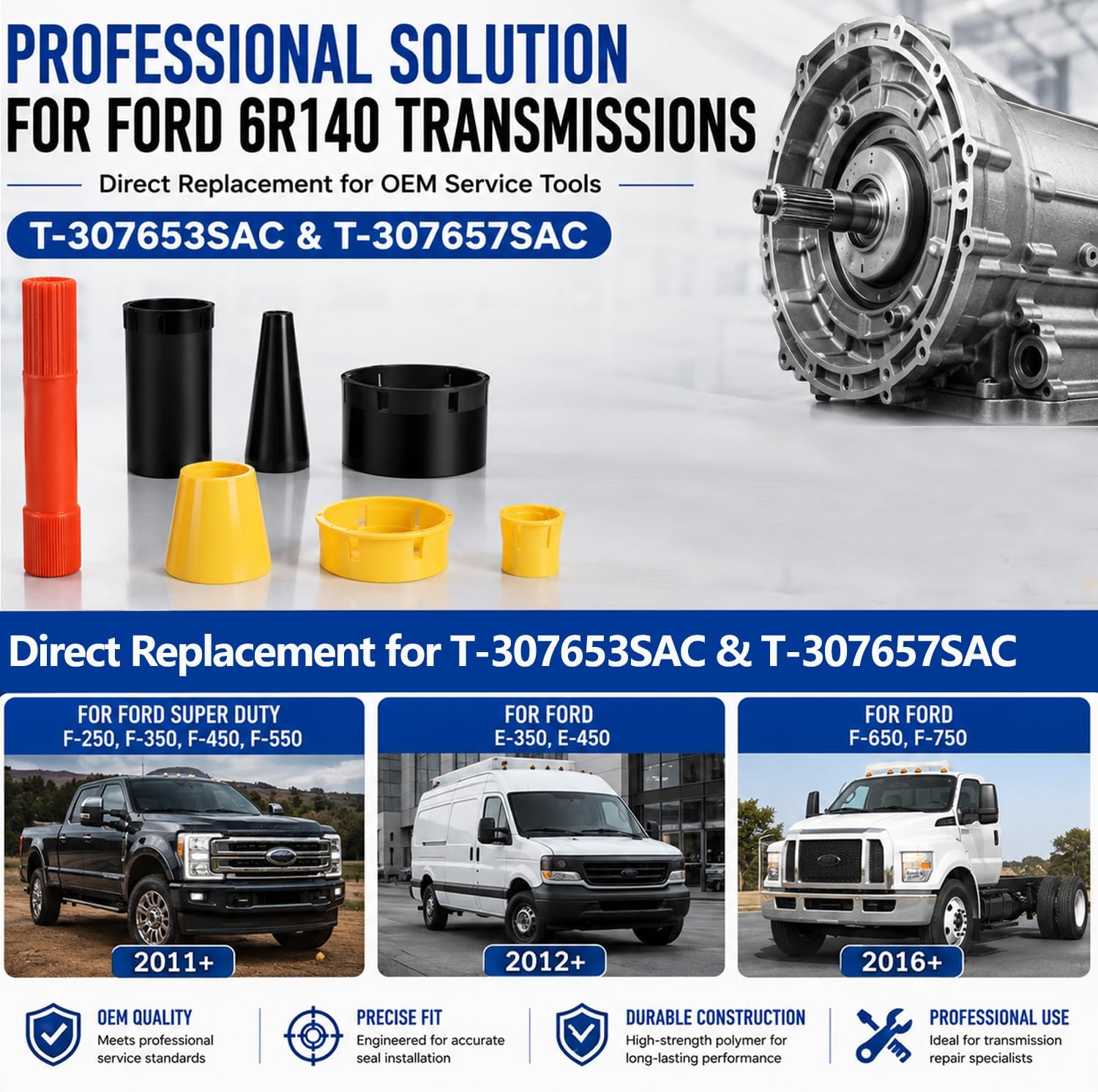 6R140 Transmission Seal Ring Installer and Resizer Tool Kit for Ford F250