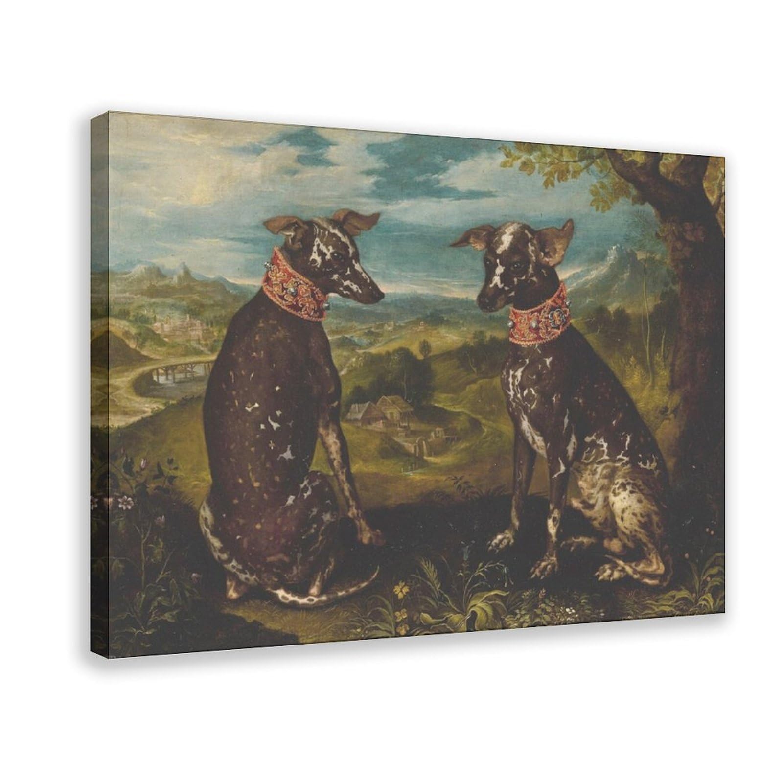 WCYB Xoloitzcuintli - Xolo Antique Dog Painting Vintage Animal Art Mexican Hairless Prints Posters Canvas Deco Paintings Wall Art For Office Hangable Frame