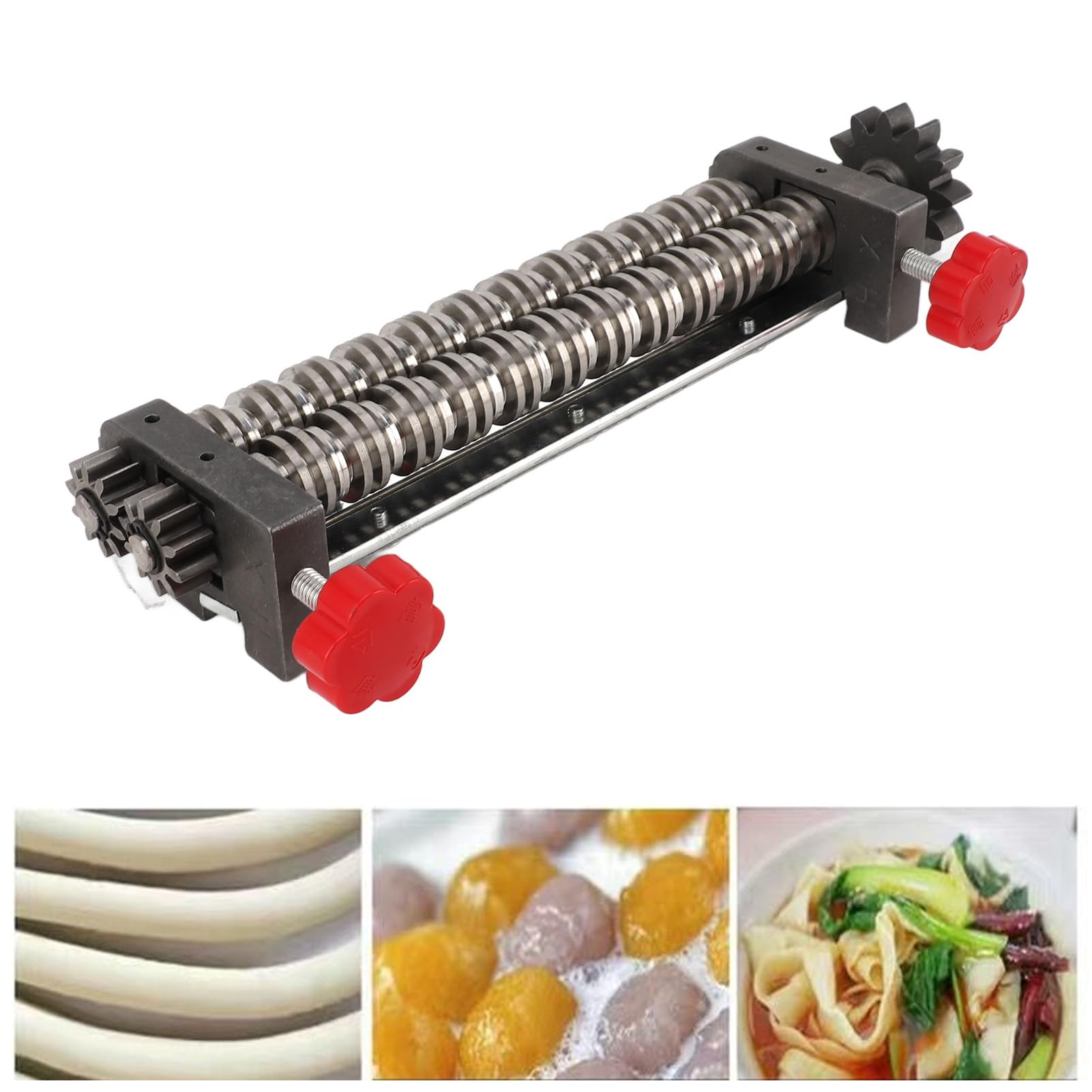 Generic Nudelmaschine-Aufsatz, Edelstahl-Nudelschneider, Nudelmaschine-Zubehör mit Rollen, Ideal für Selbstgemachte Nudeln (Machen Sie 3 mm bis 9 mm flache Nudeln)