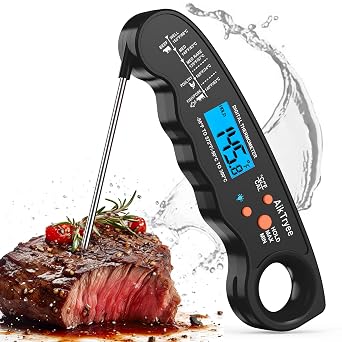 Digital Instant Read Meat Thermometer Kitchen Cooking Food Candy Thermometer for Oil Deep Fry BBQ Grill Smoker Thermometer by AikTryee