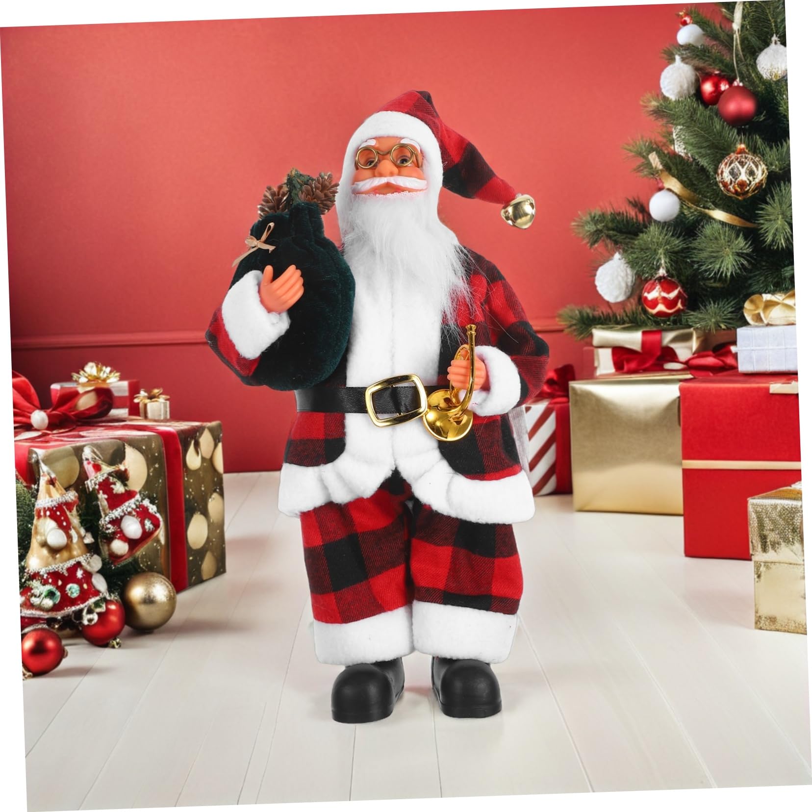 Alipis Statuetta di Babbo Natale Natalizia Decorazione da Tavolo a Forma di Babbo Natale per Esposizione per Feste per Casa e Ufficio