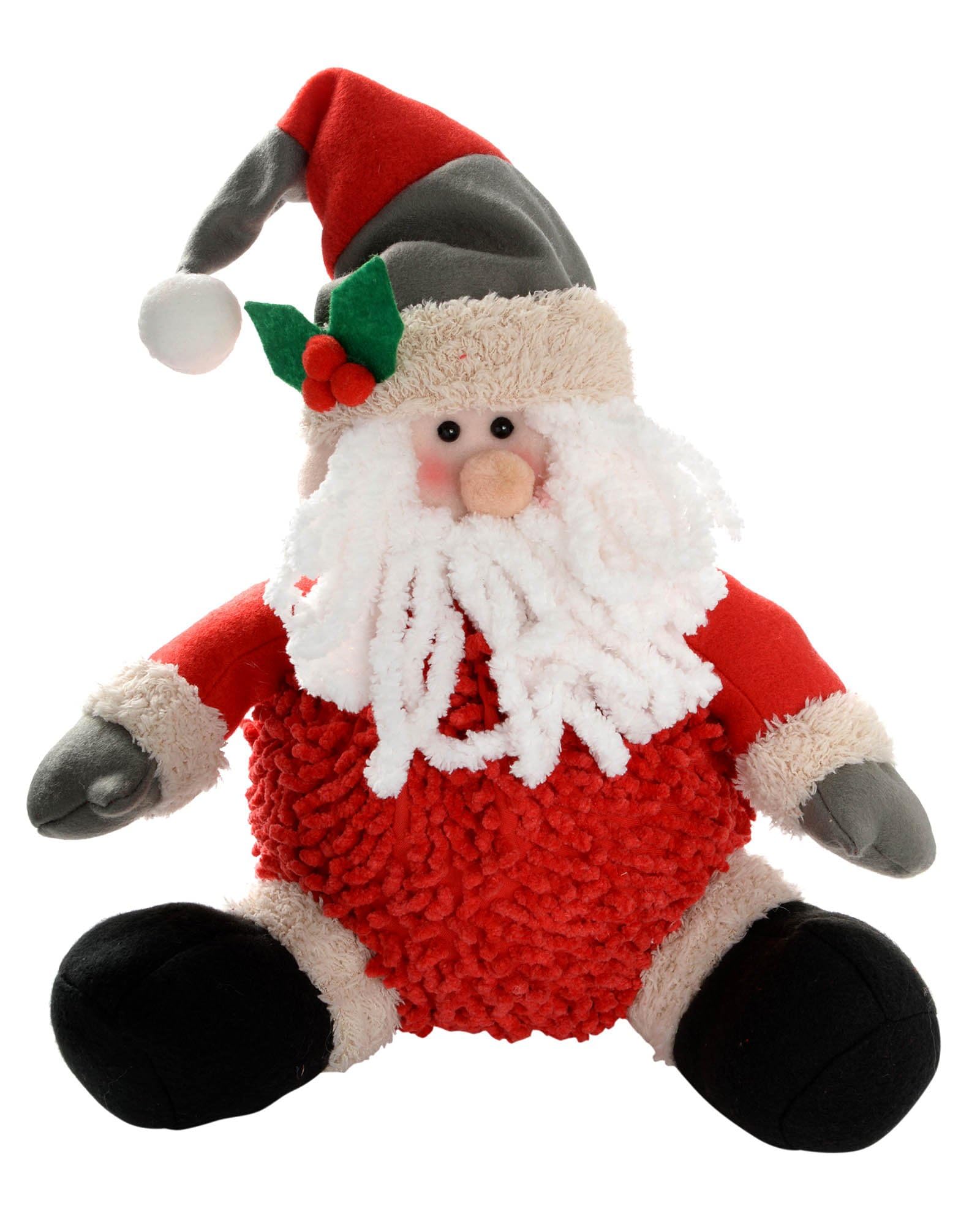 WeRChristmas Sitting Santa Christmas Decoration - 30 cm, Multi-Colour