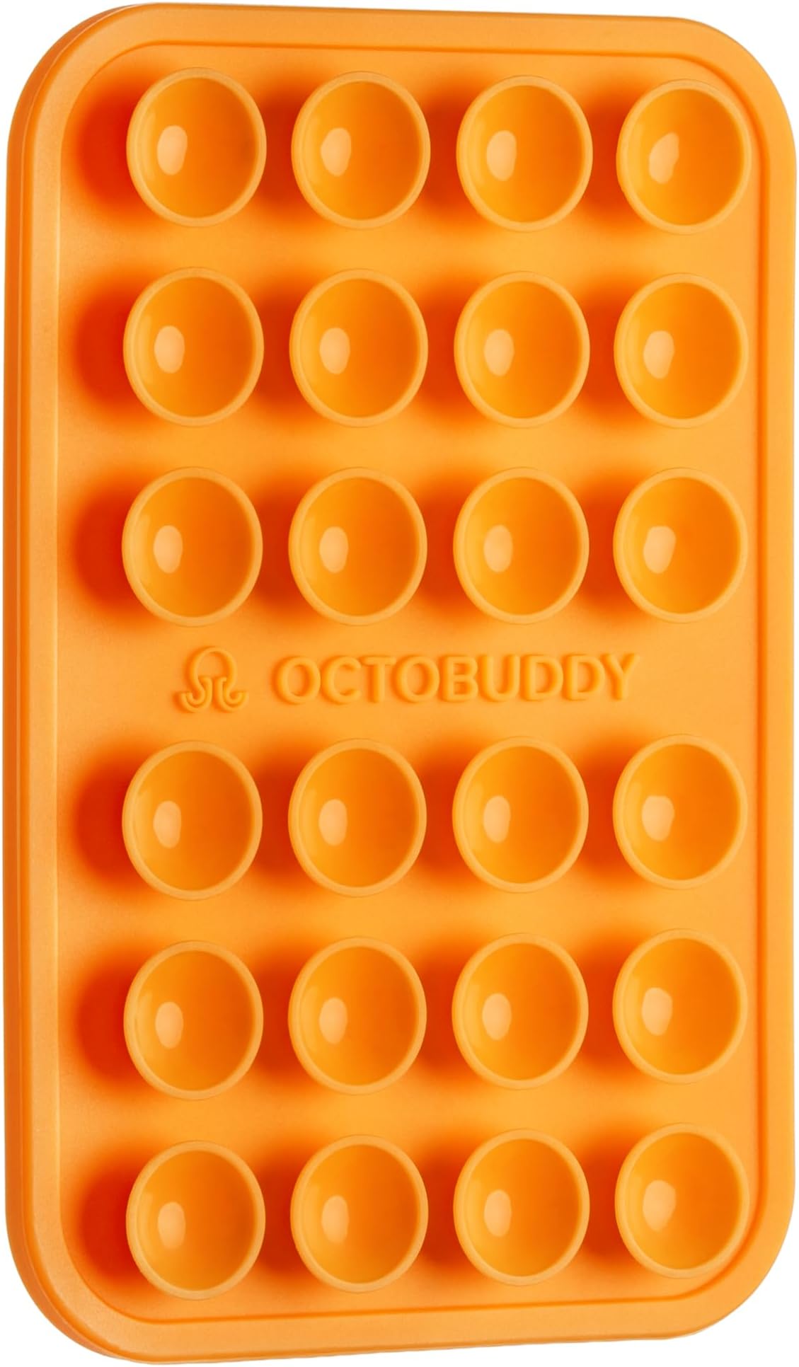 OCTOBUDDY - Silicone Case Suction Phone Case Adhesive Mount - Hands-Free, Strong Grip Holder For Selfies & Videos - Durable, Easy To Use - iPhone & Android Compatible - 2.25? X 3.25?, Marigold