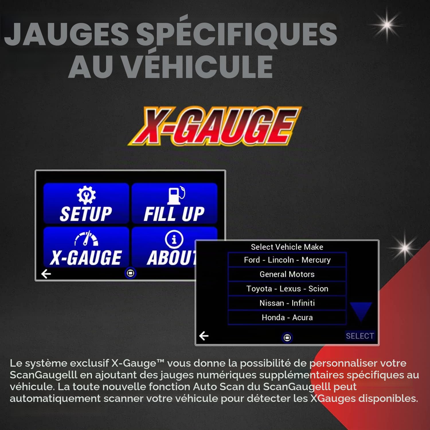 ScanGauge III Ordinateur de Voyage de Carburant avec jauge XGauge (avec Support de fenêtre de Luxe) PN: sgIII