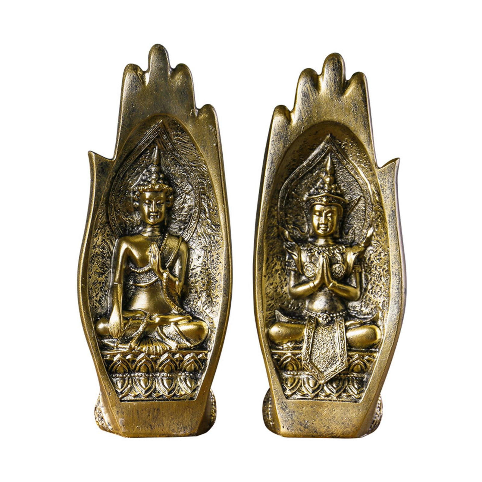 Sculptures à main de Bouddha en grès artisanales de haute qualité