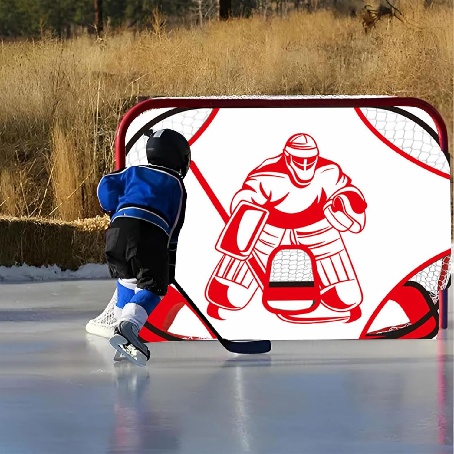 Excellent Ice Hockey Goalkeeper Practice Net for Accurate Firing Exercises Indoor and Outdoor Use