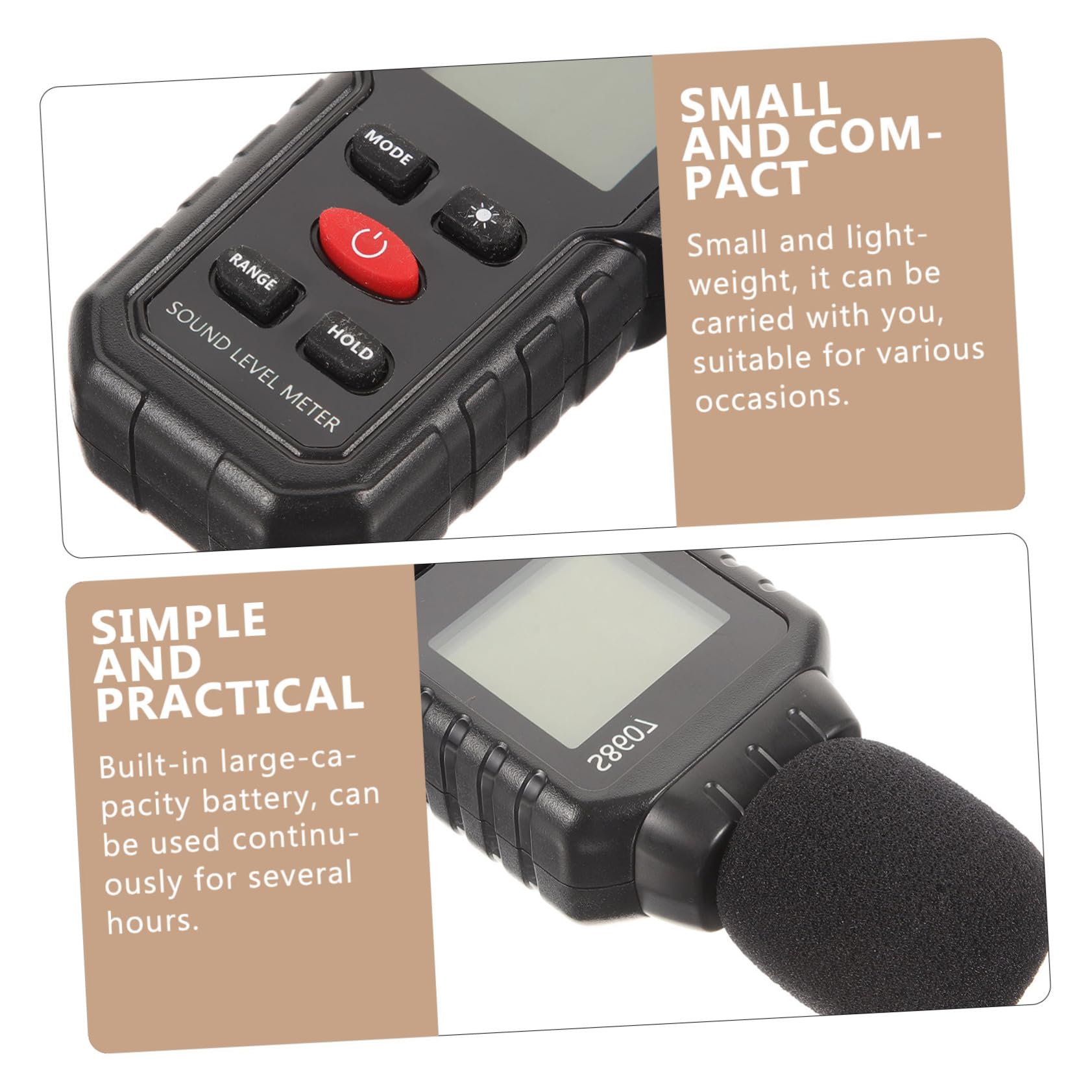 HEALEEP Meter Large Display Sound Decibel Meter for Professional and Classroom Use