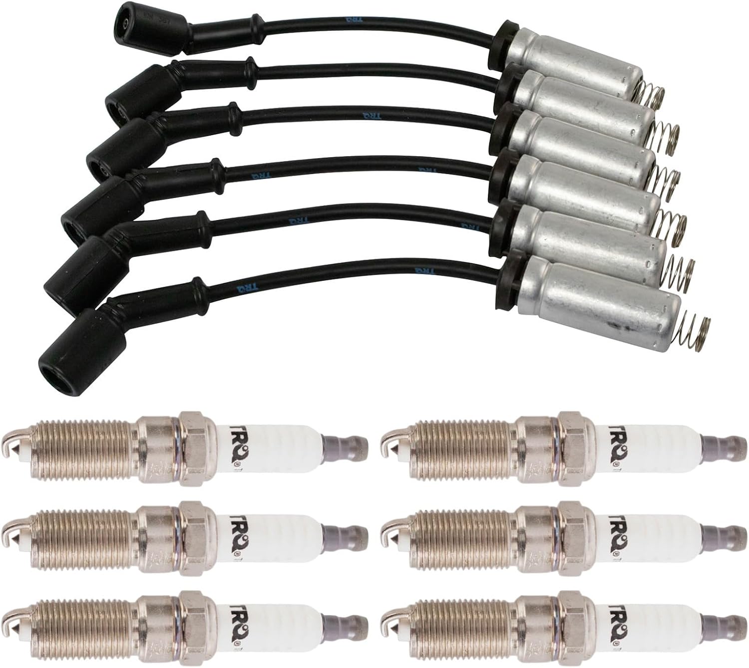 Ignition Kit Spark Plugs Wire Set Compatible with 2014-2021 Chevrolet Silverado 1500 2014-2020 GMC Sierra 1500