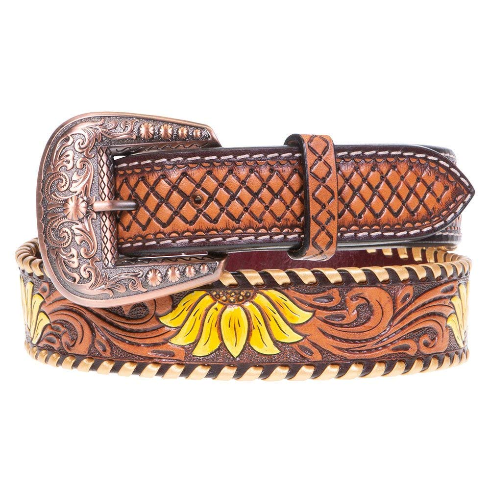 Rafter T Ranch Company Womens BT517 Rafter T Sunflower Belt L Multi