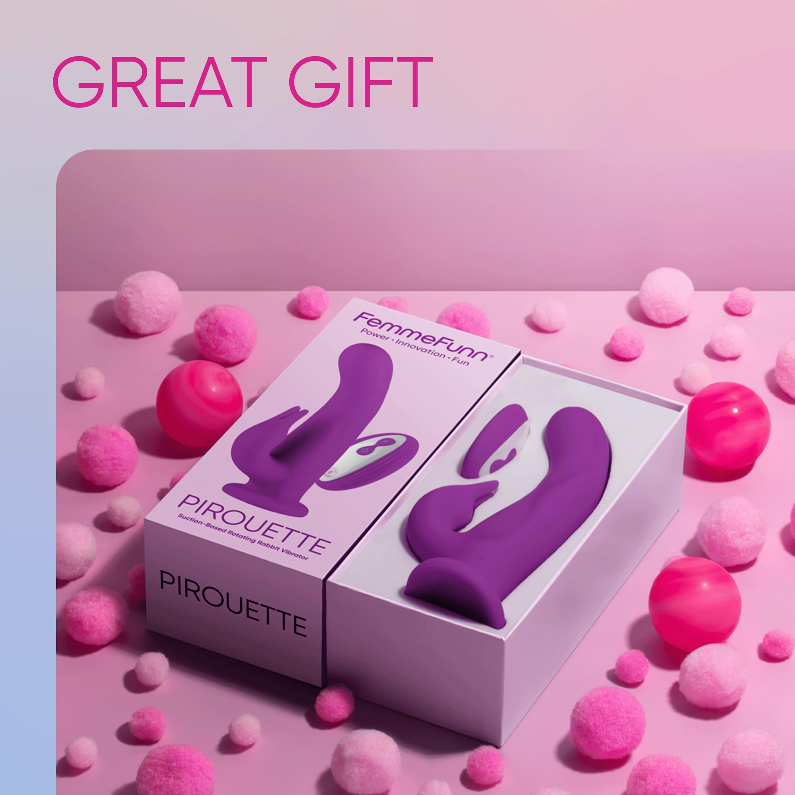 Femmefunn Pirouette Vibratori rabbit Purple 21 cm