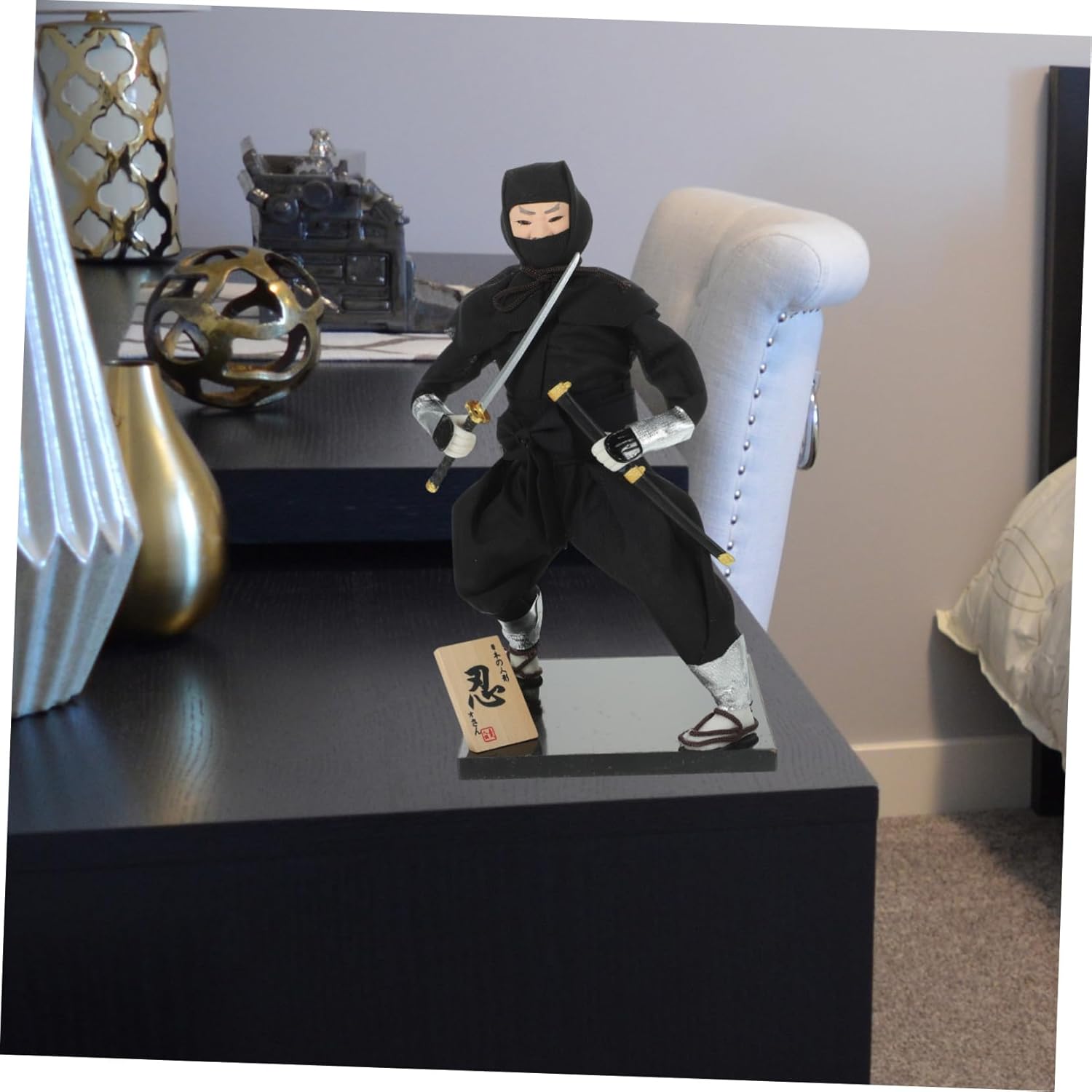 1pc Lovely Doll Decorative Japanese Style Artware for Home Decor Lightweight Doll Figurine Flat Base for Desktop Decoration and Japanese Themed Spaces