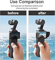 Vista 3 de Parasol de pantalla para DJI Osmo Pocket 3, protector de parasol antirreflejo, cubierta rígida de ABS para mayor visibilidad con luz brillante